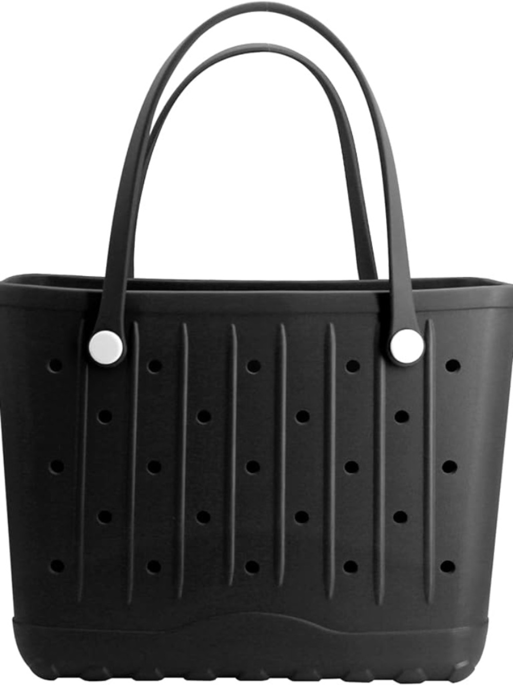 EVA Beach Bag Rubber Tote Waterproof Travel Sports Croc Unisex Medium - Black